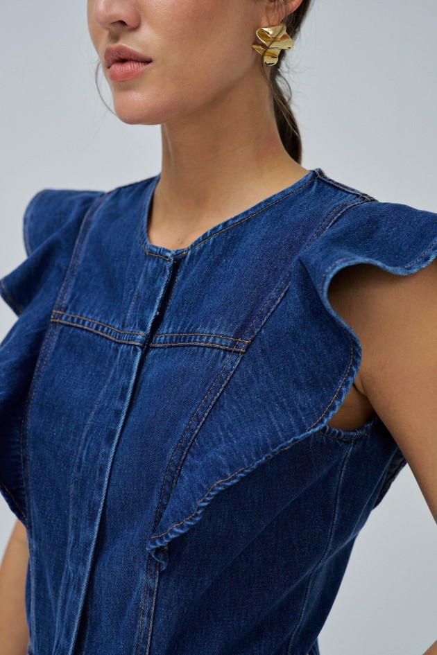 VESTIDO MIDI EN LIGHTDENIM