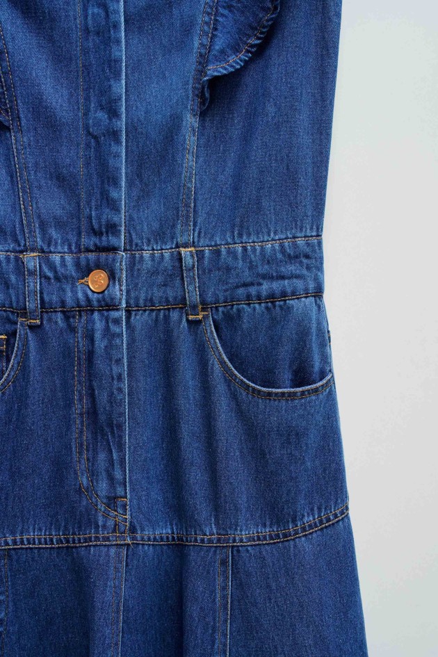 VESTIDO MIDI EN LIGHTDENIM