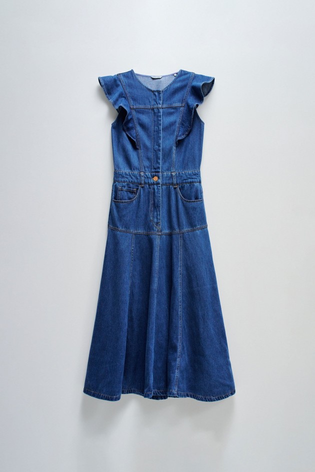 VESTIDO MIDI EN LIGHTDENIM