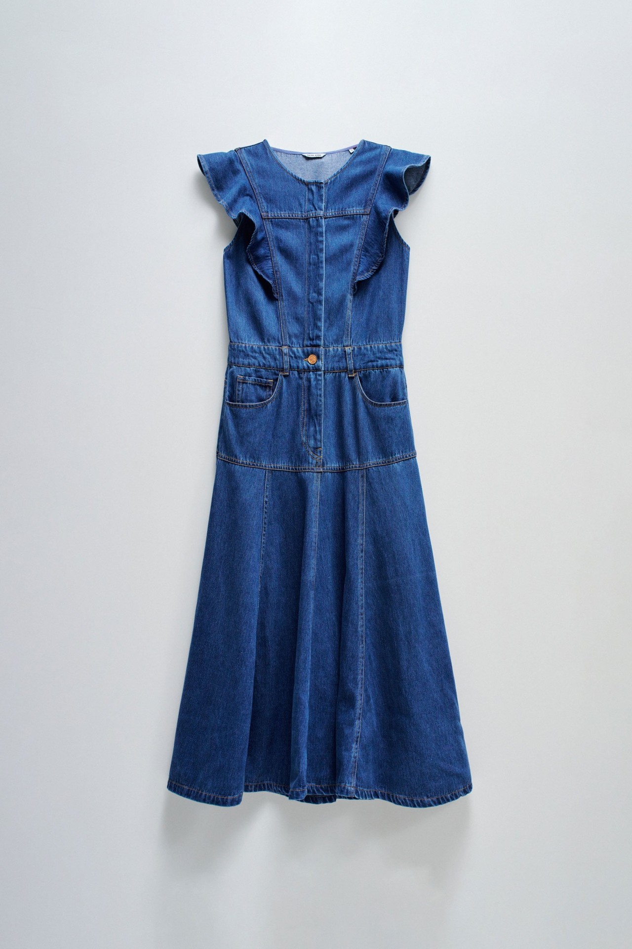 VESTIDO MIDI EM LIGHTDENIM