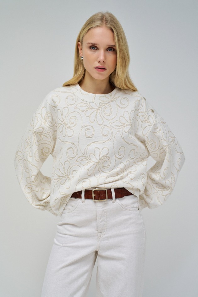 SWEATSHIRT WITH LUREX SHINE