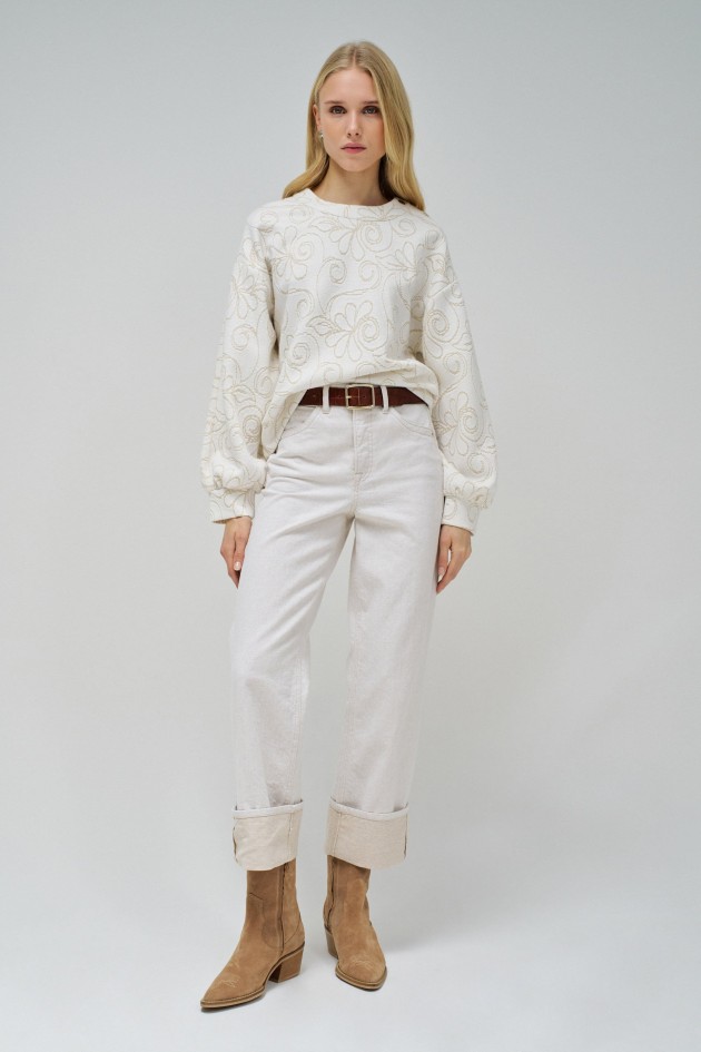 SWEATSHIRT COM BRILHO LUREX