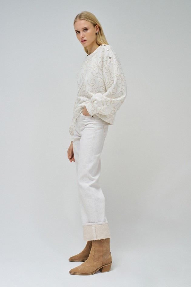 SWEATSHIRT COM BRILHO LUREX