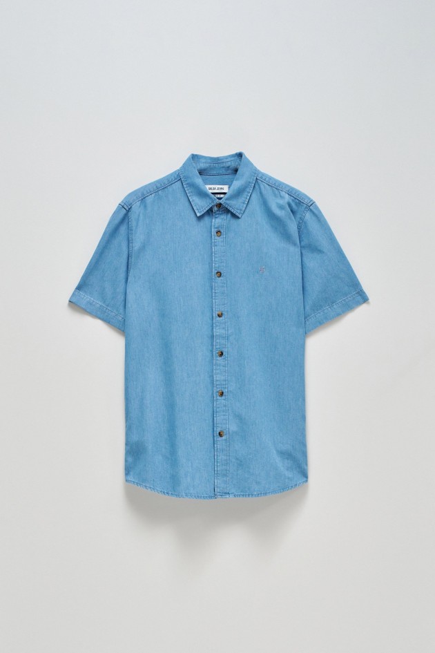 CAMISA EM DENIM LEVE