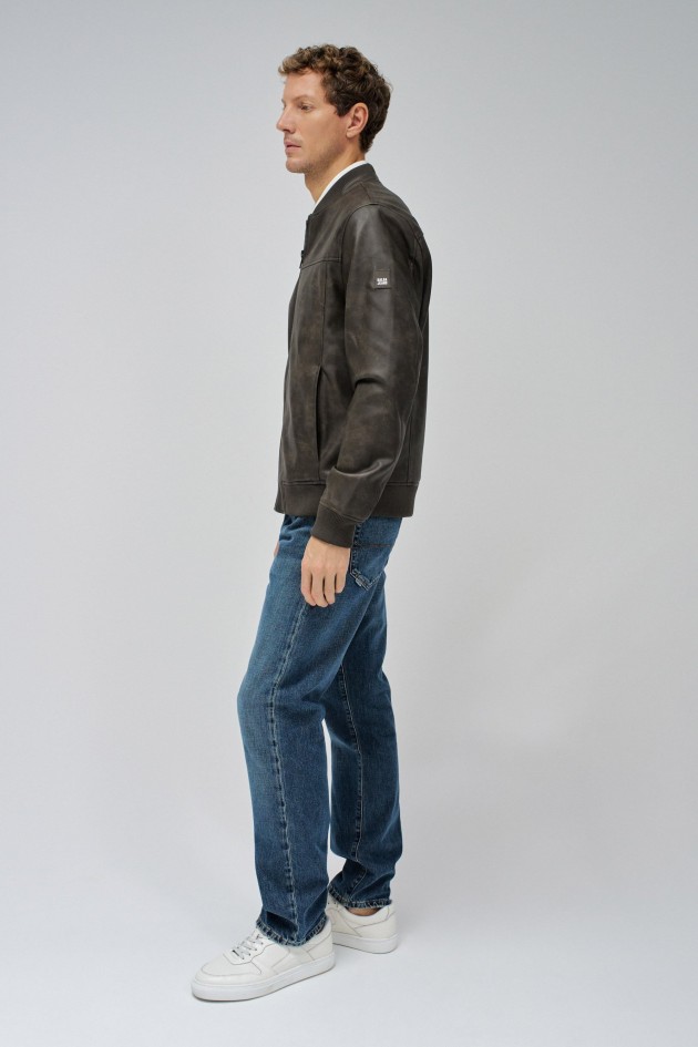 BOMBER JACKET LEATHER EFFECT