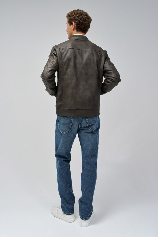 BOMBER JACKET LEATHER EFFECT