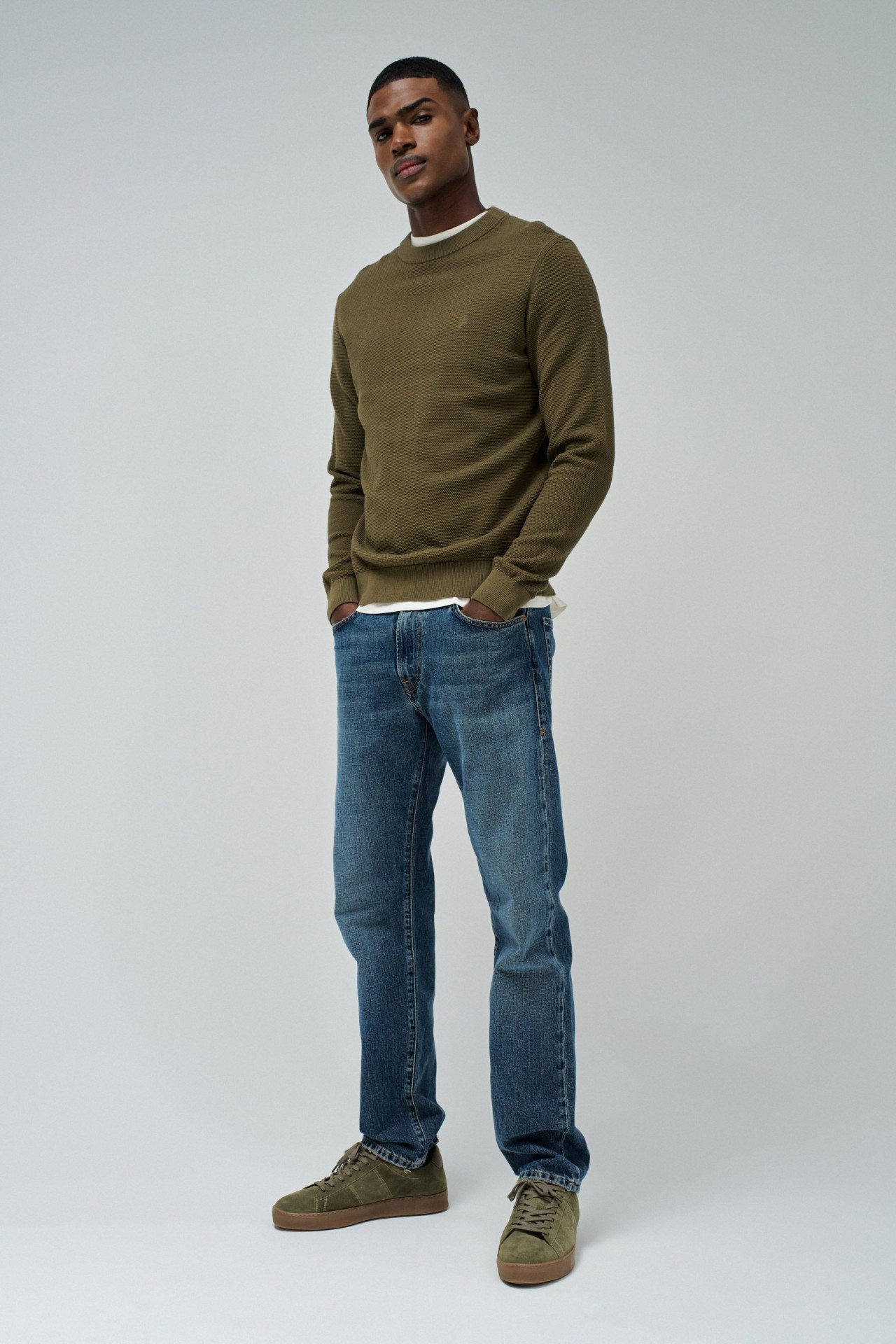 TEXTURED KNIT SWEATER