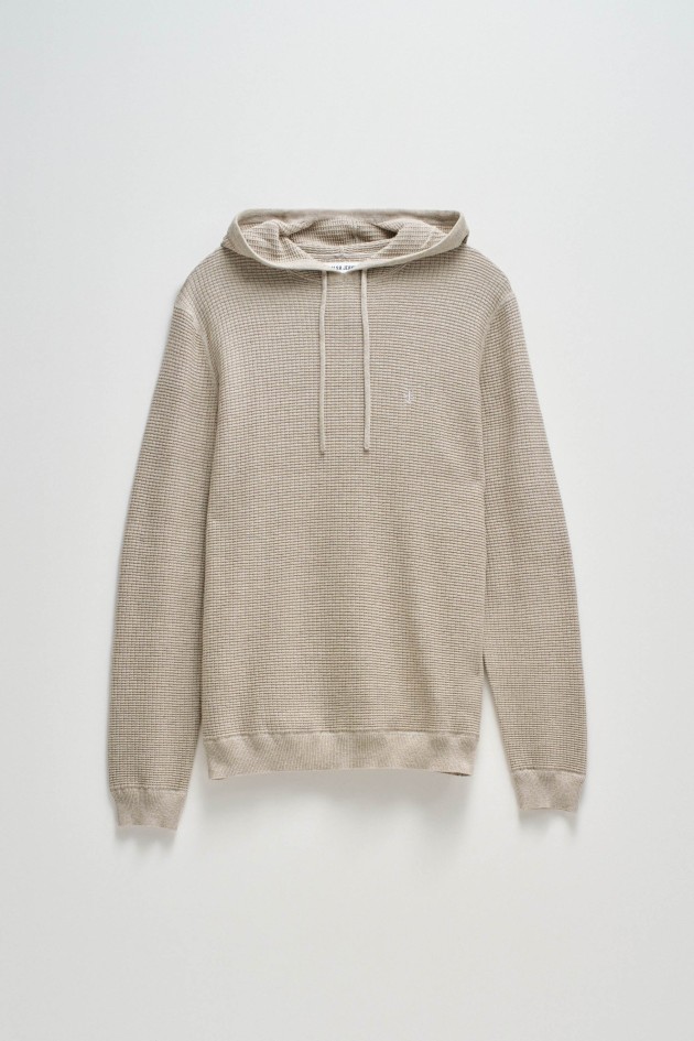HOODIE WITH TEXTURED EFFECT