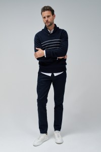 CAMISOLA DE MALHA COM RISCAS