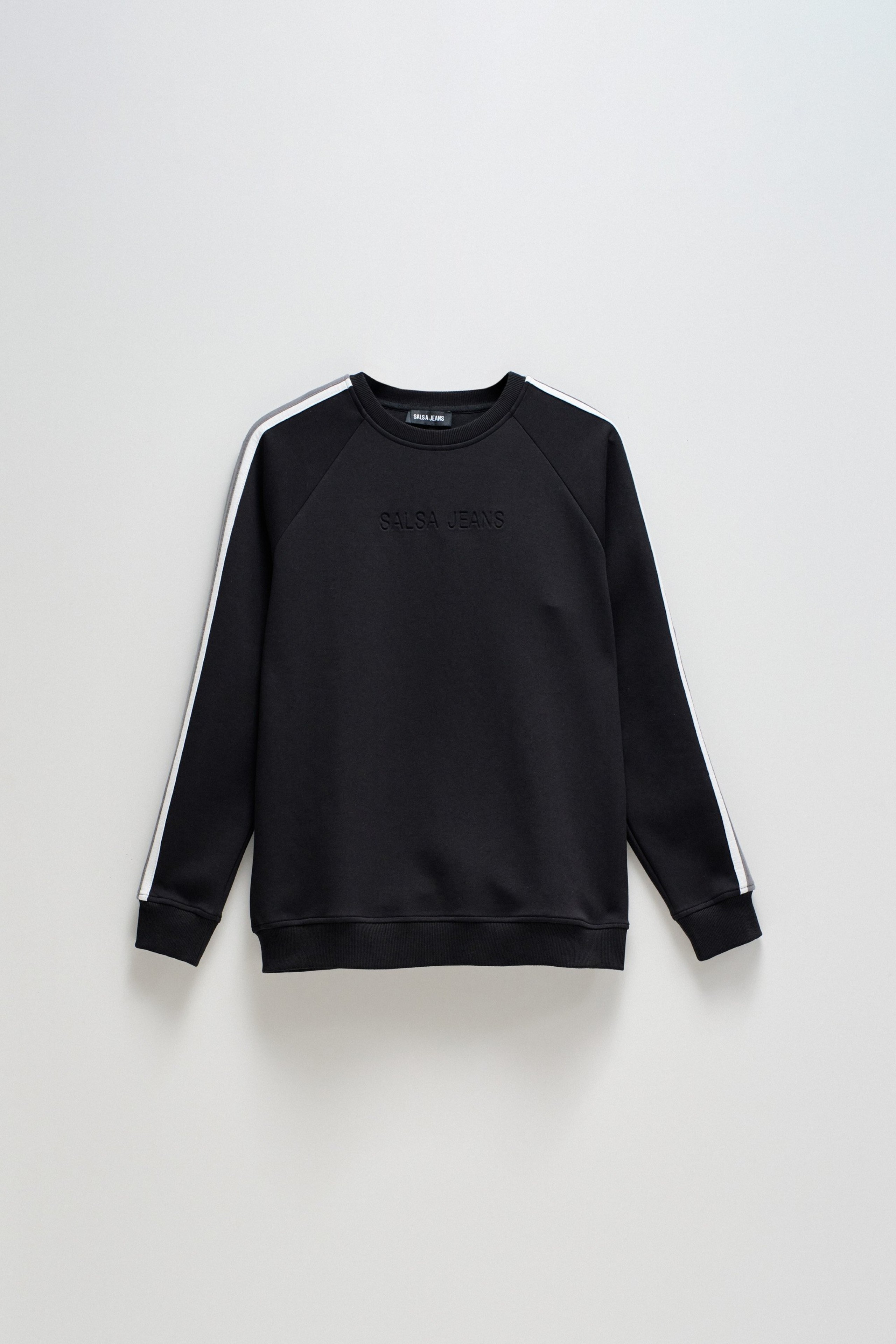 SWEATSHIRT WITH STRIPES ON THE SLEEVES