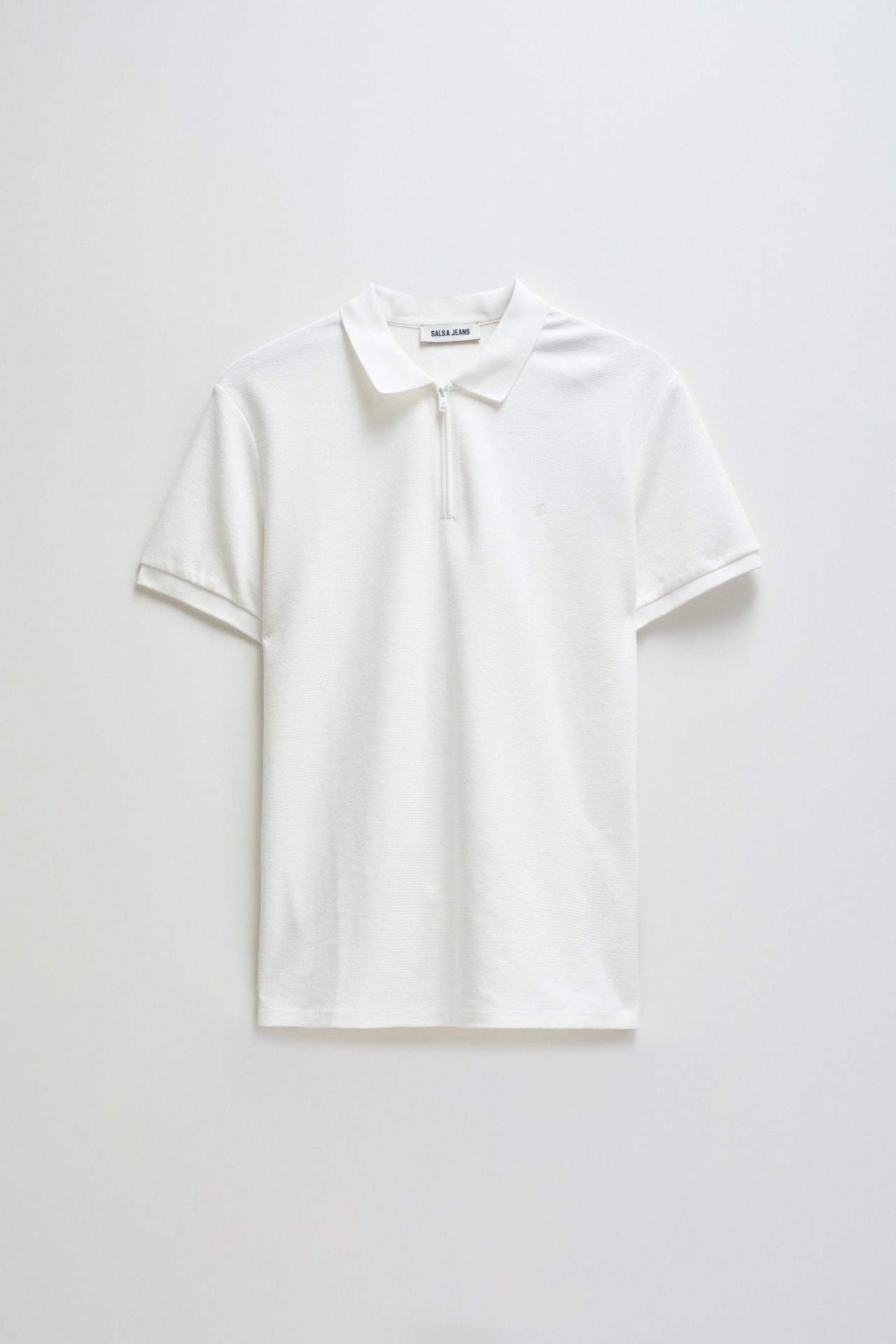 STRUKTURIERTES POLOSHIRT MIT REISSVERSCHLUSS