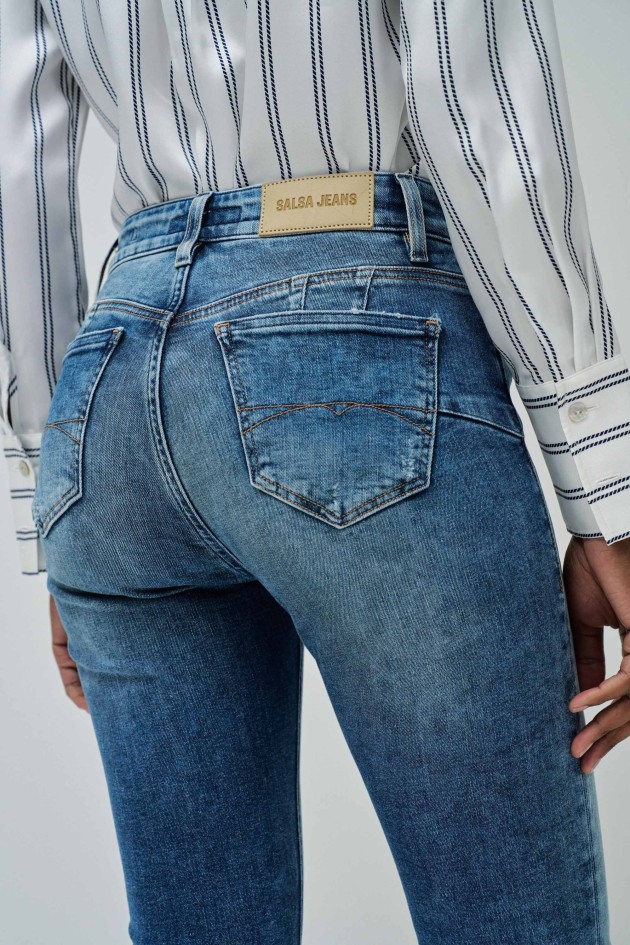 DESTINY PUSH UP CROPPED SKINNY JEANS