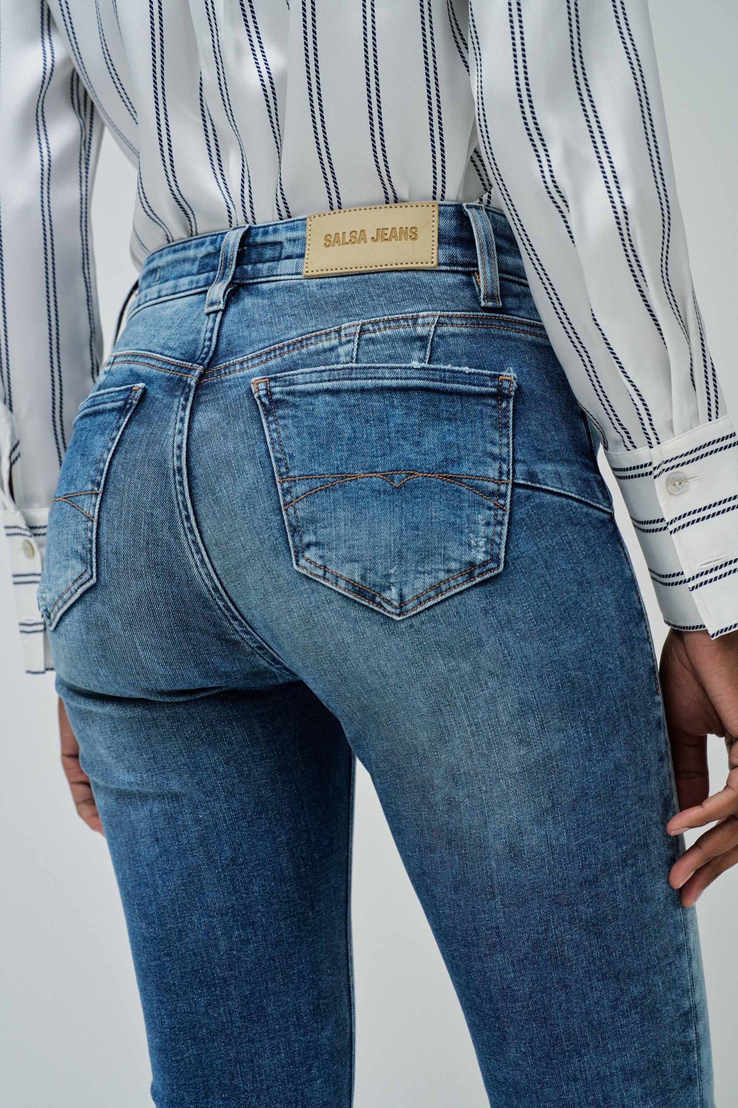 DESTINY PUSH UP CROPPED SKINNY JEANS