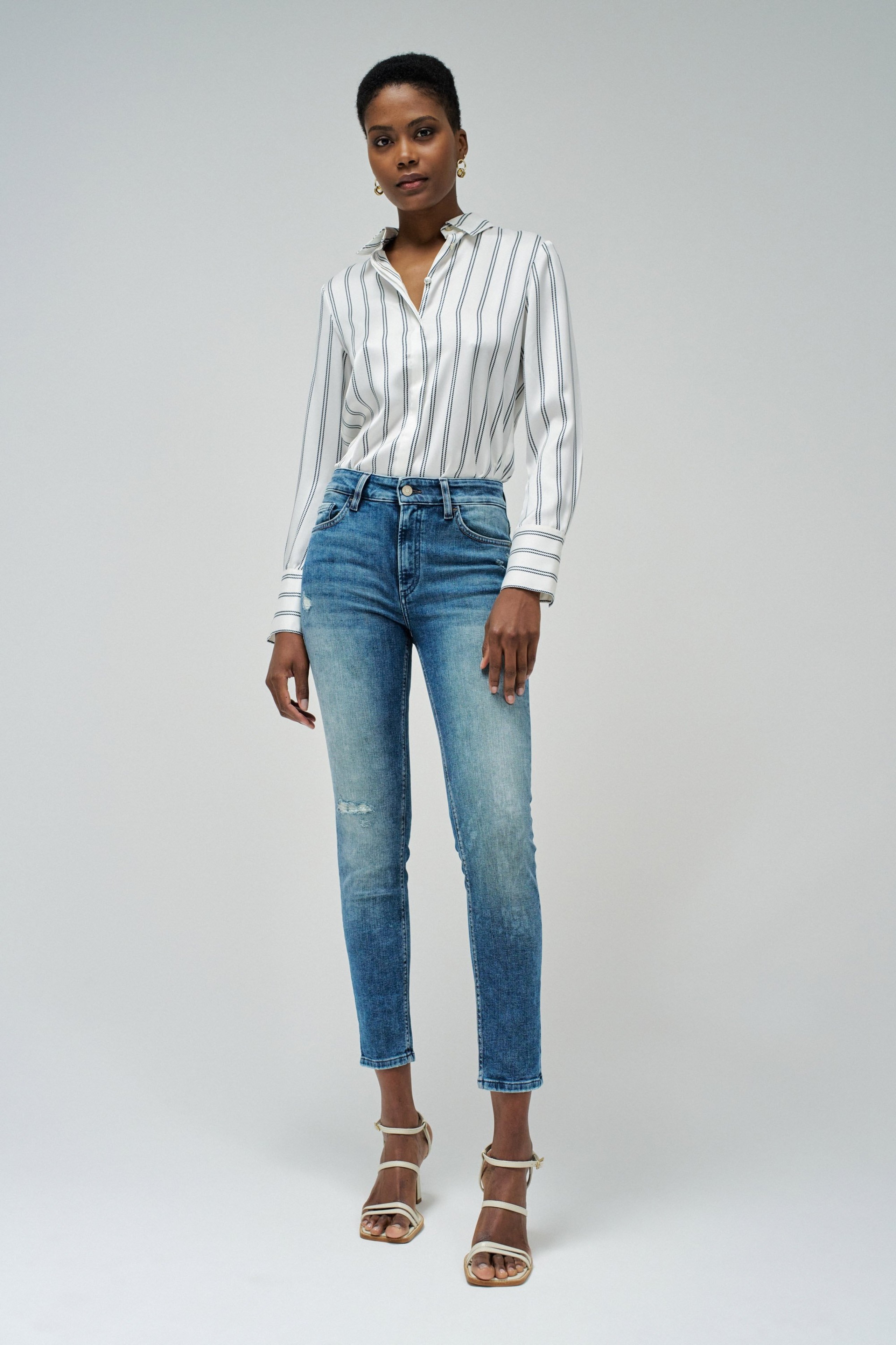 DESTINY PUSH UP CROPPED SKINNY JEANS