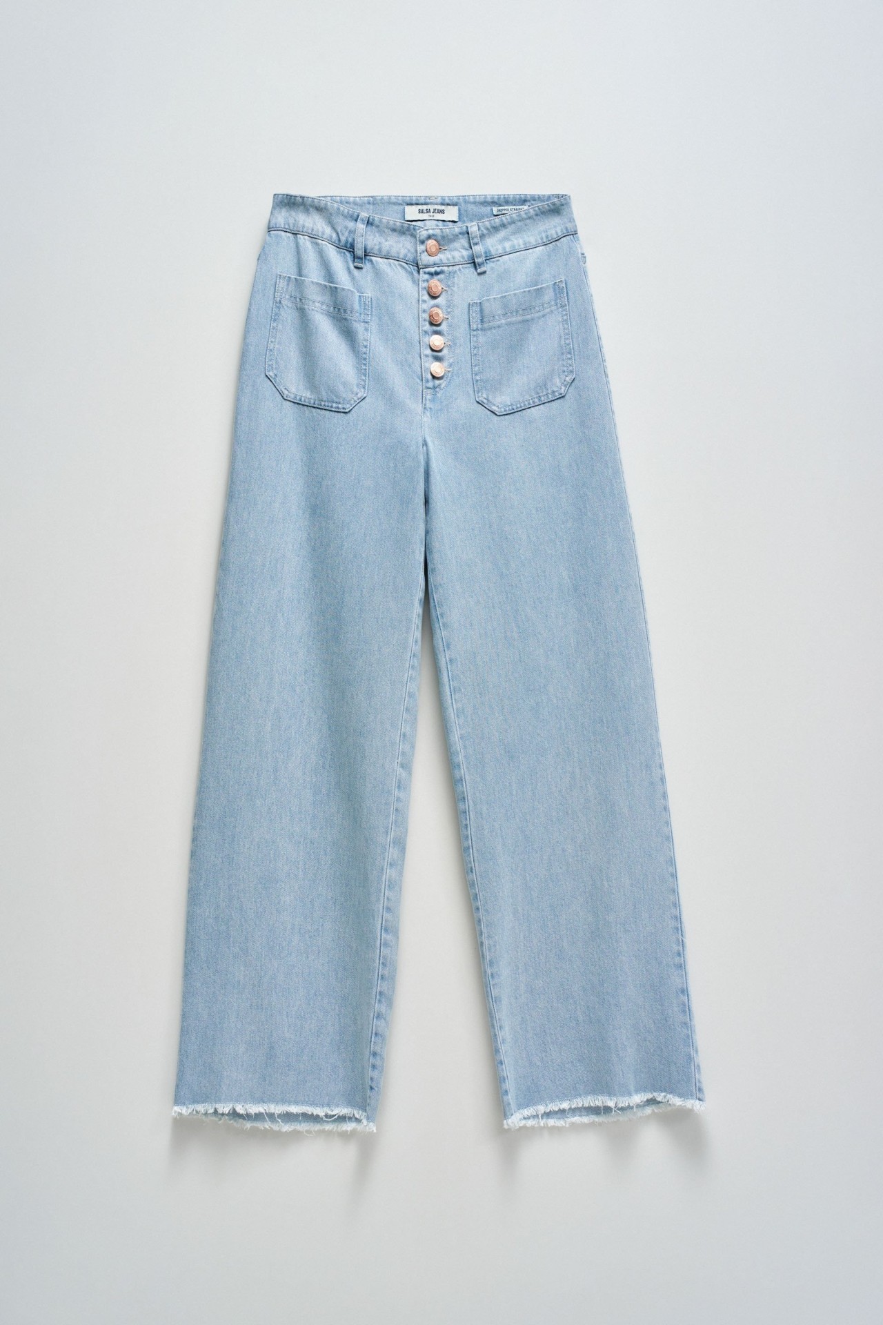 PANTALNCROPPED STRAIGHT LIGHTDENIM