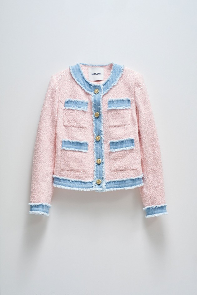 TWEED JACKE MIT PAILLETTEN