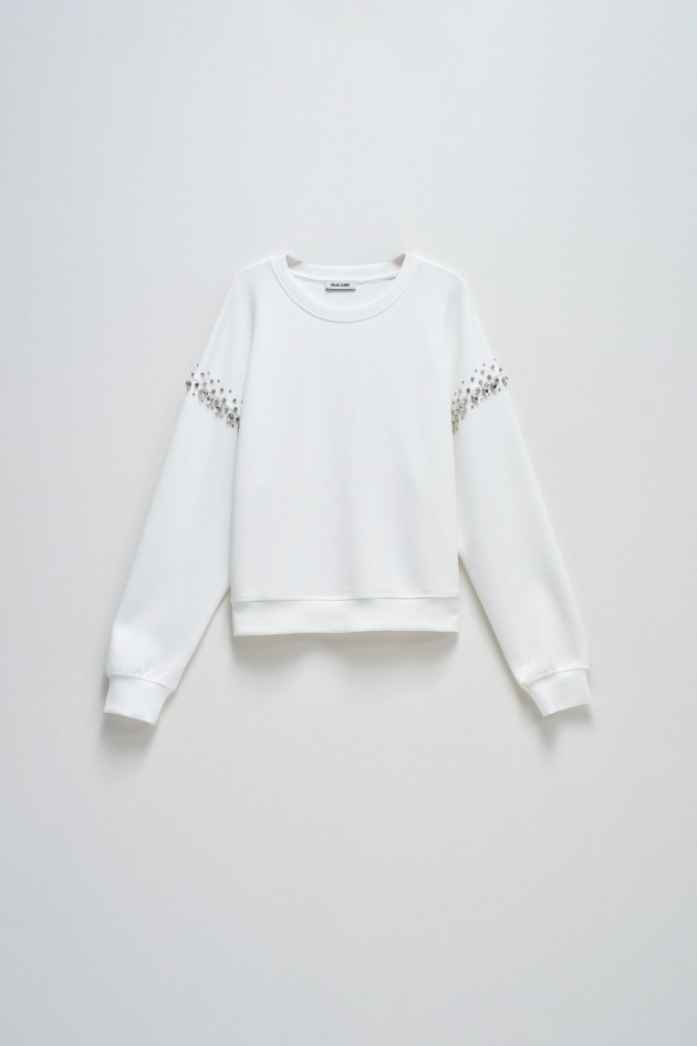 SWEATSHIRT WITH RHINESTONES