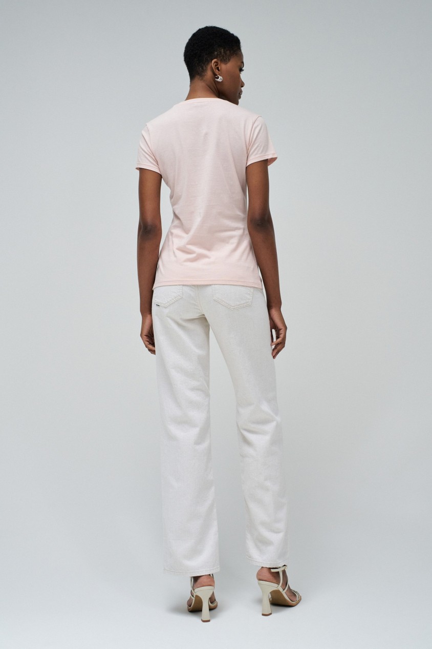 T-SHIRT AVEC APPLICATIONS BRILLANTES