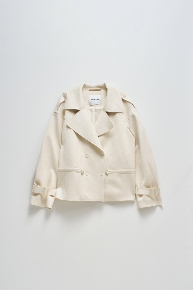 PARKA REPELENTE COM EFEITO SUEDE