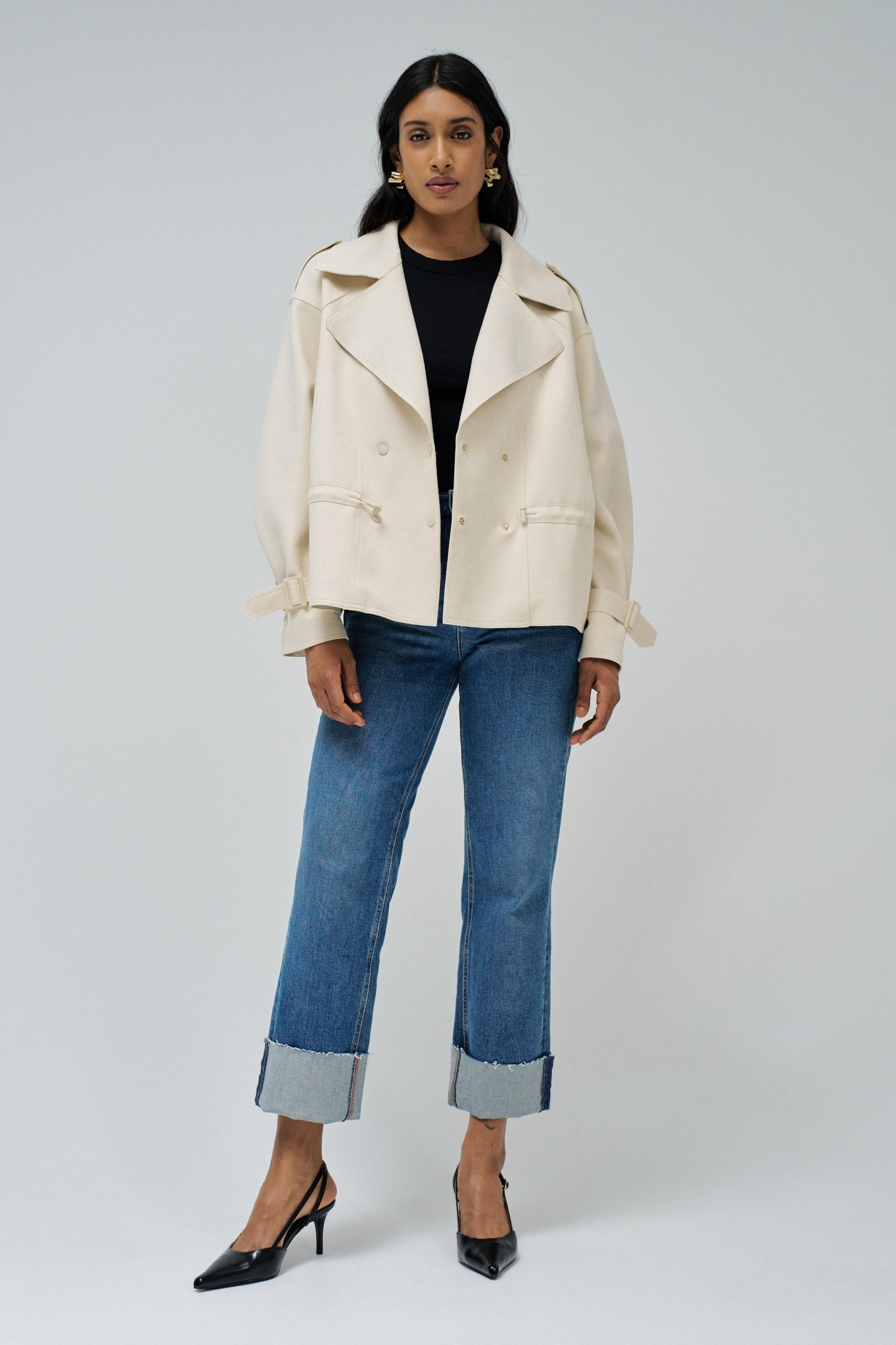 WASSERABWEISENDER PARKA IN WILDLEDEROPTIK