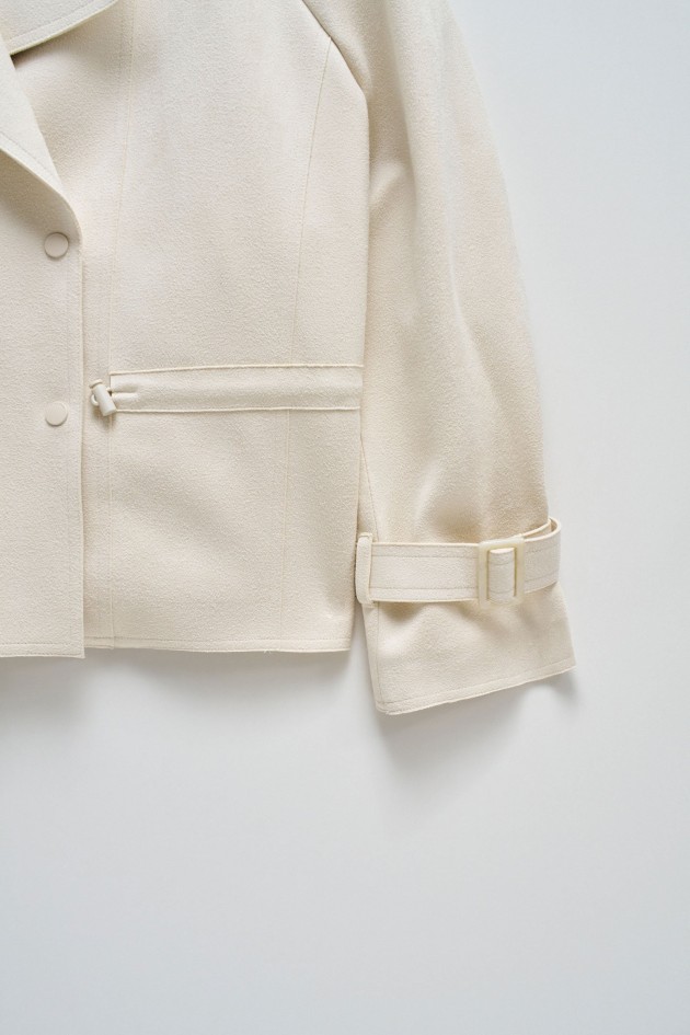 PARKA REPELENTE COM EFEITO SUEDE