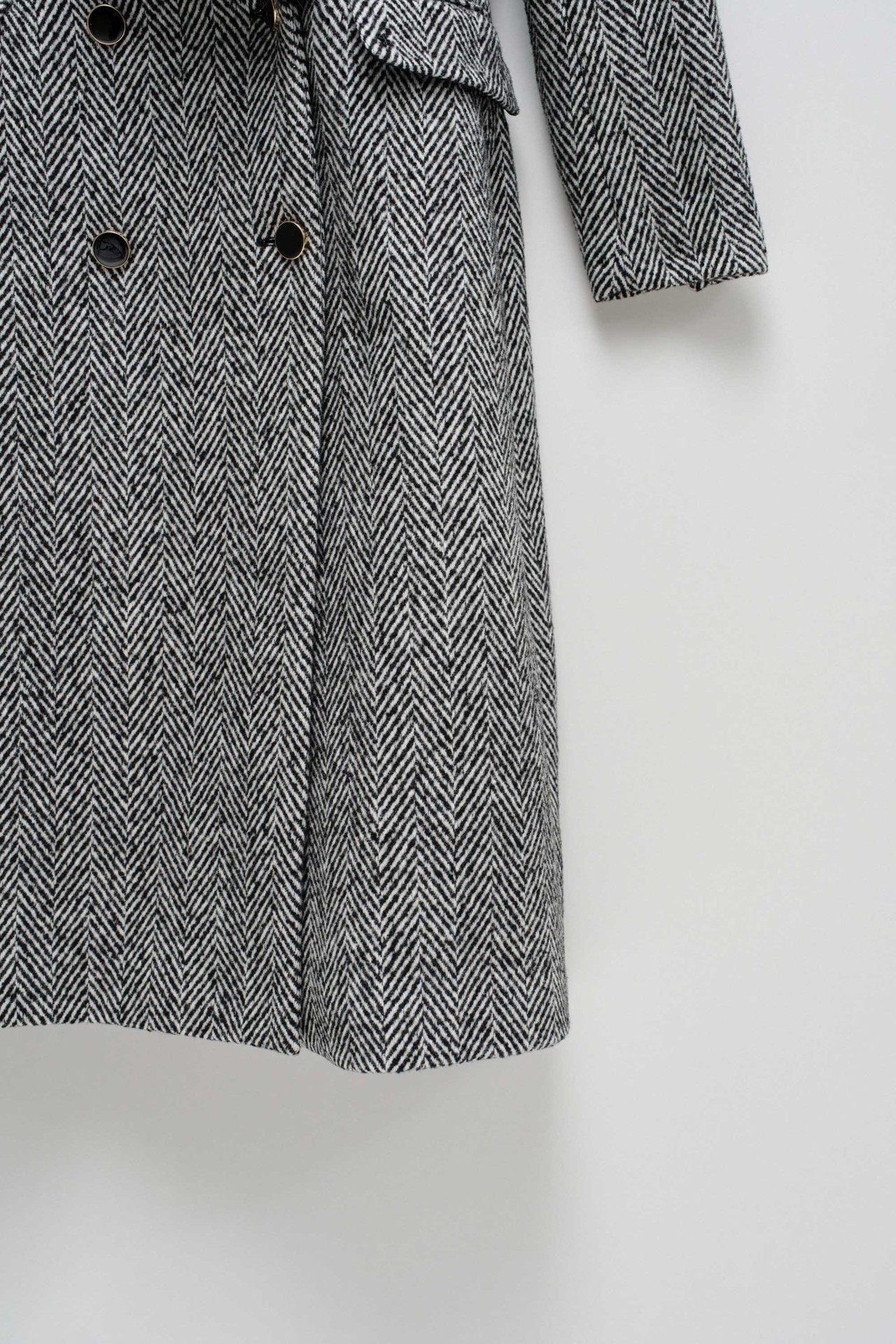 STOFFJACKE MIT PELZKRAGEN