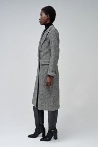WOOLLEN COAT WITH FUR COLLAR