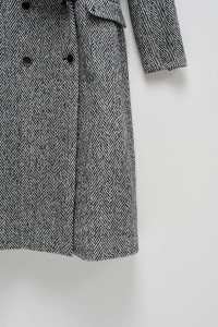 WOOLLEN COAT WITH FUR COLLAR