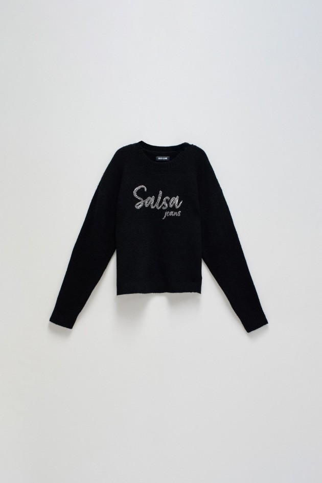 WOOL SWEATER WITH BRANDING