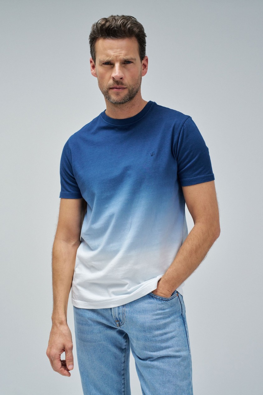 その他 salsation Round Neck T-Shirt Blue Denim T-SHIRTS SLIM - SALSA JEANS