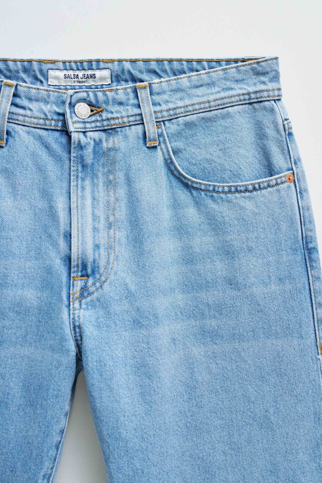 TROUSERS STRAIGHT LIGHT WASH