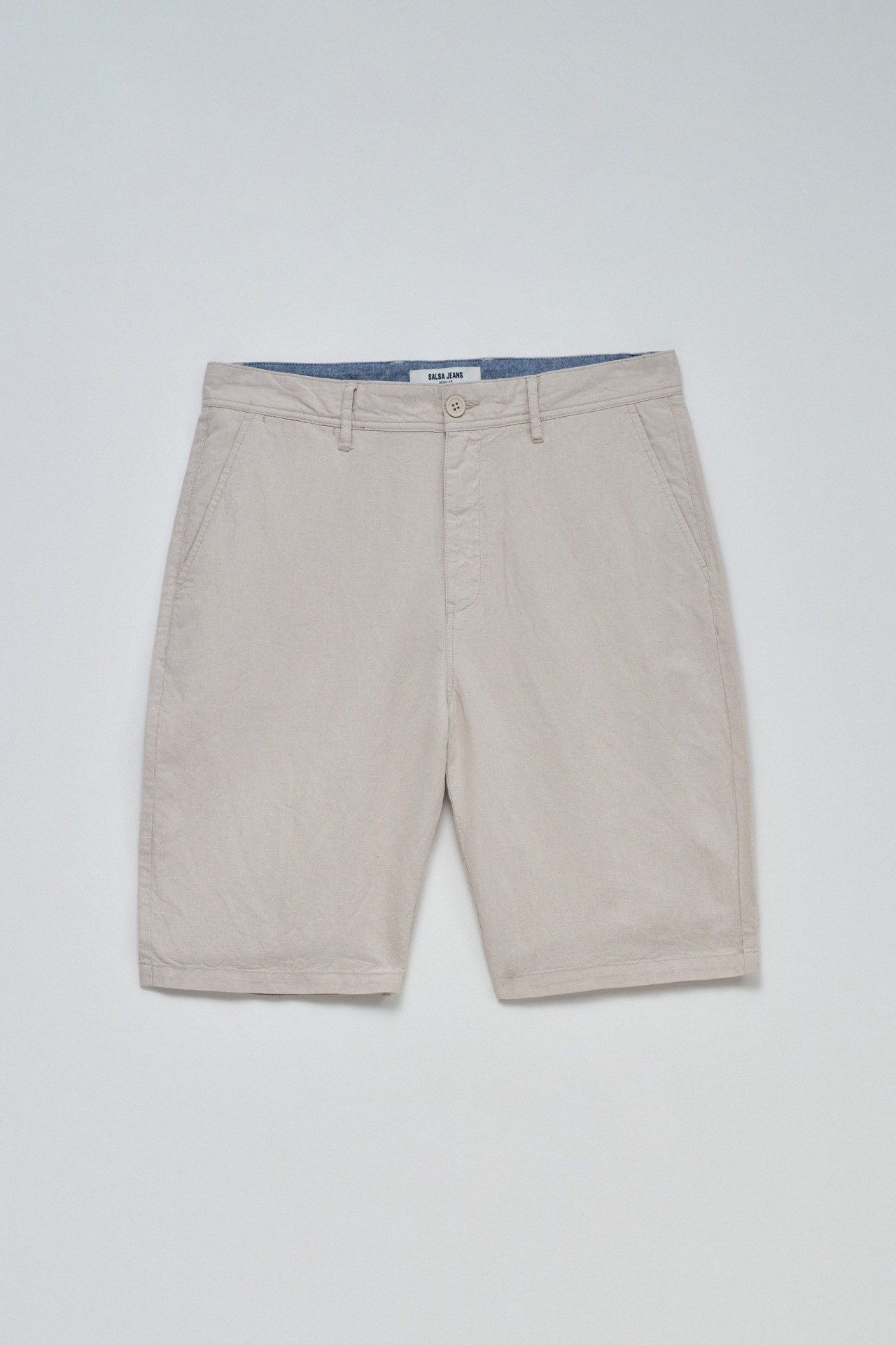 SHORTS EN MLANGE DE LIN.