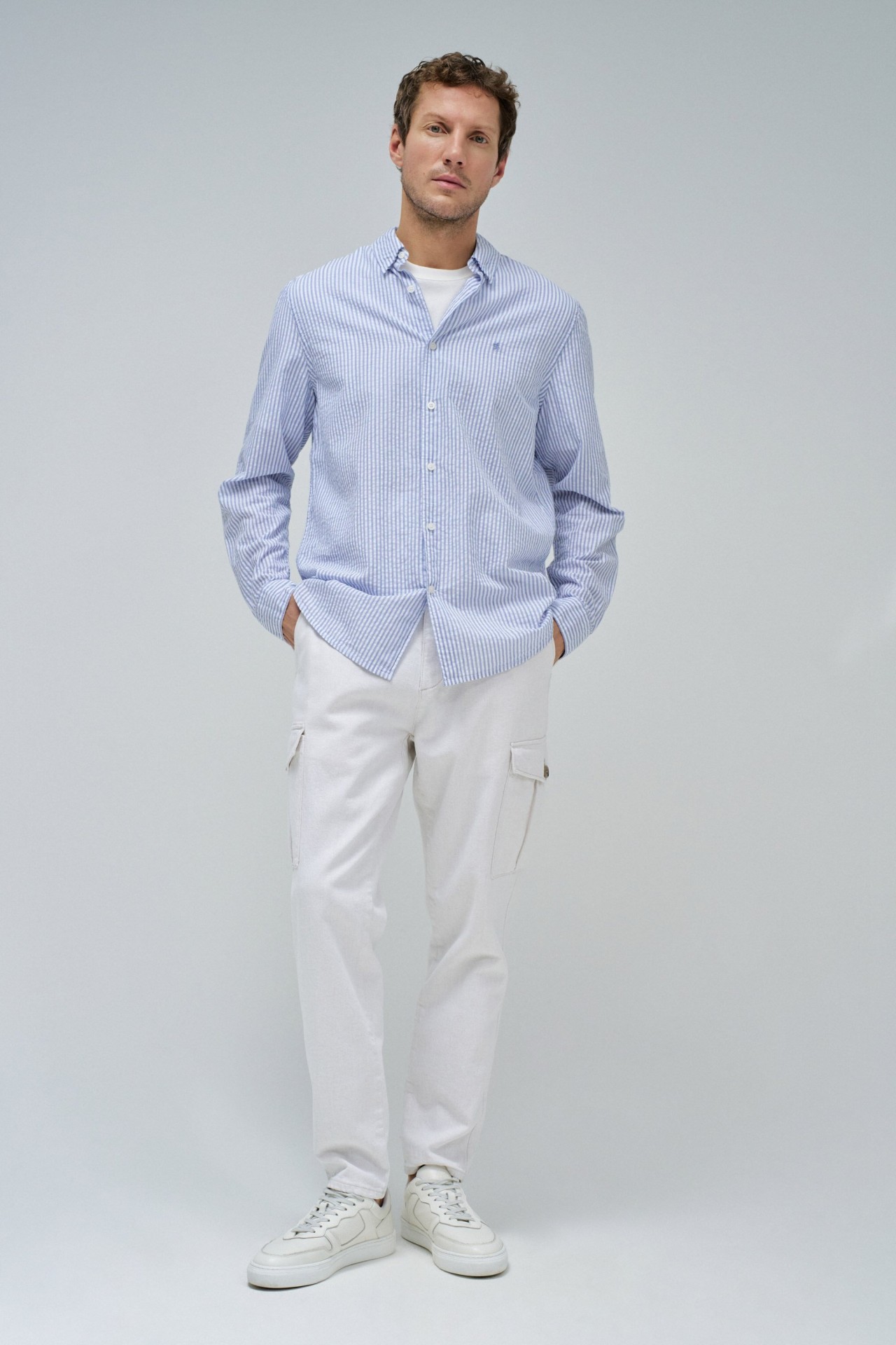 TAPERED CARGO STYLE TROUSERS