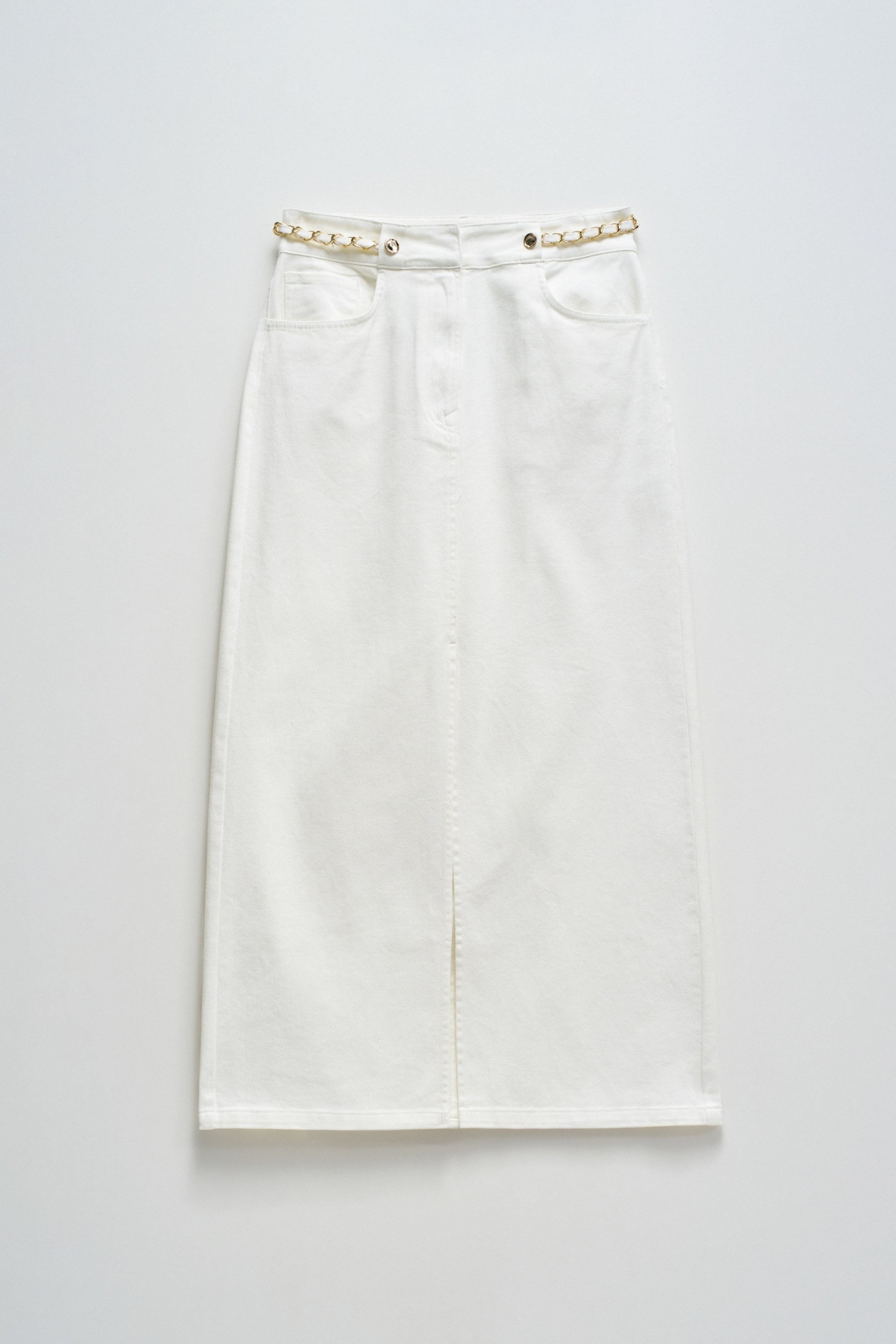 TRUE MIDI DENIM SKIRT