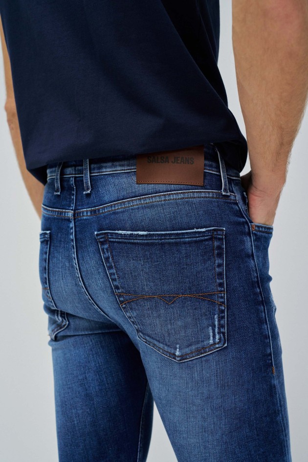 JEAN SKINNY FIT AVEC DÉCHIRURES