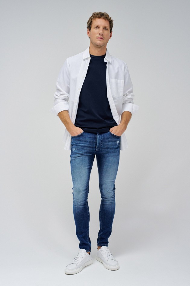 JEAN SKINNY FIT AVEC DÉCHIRURES