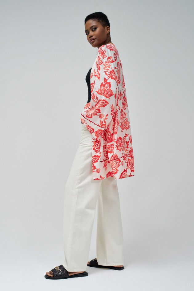 KIMONO MIT BLUMENMUSTER