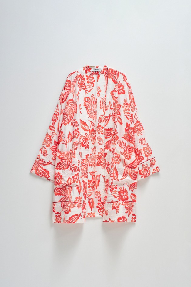 KIMONO MIT BLUMENMUSTER