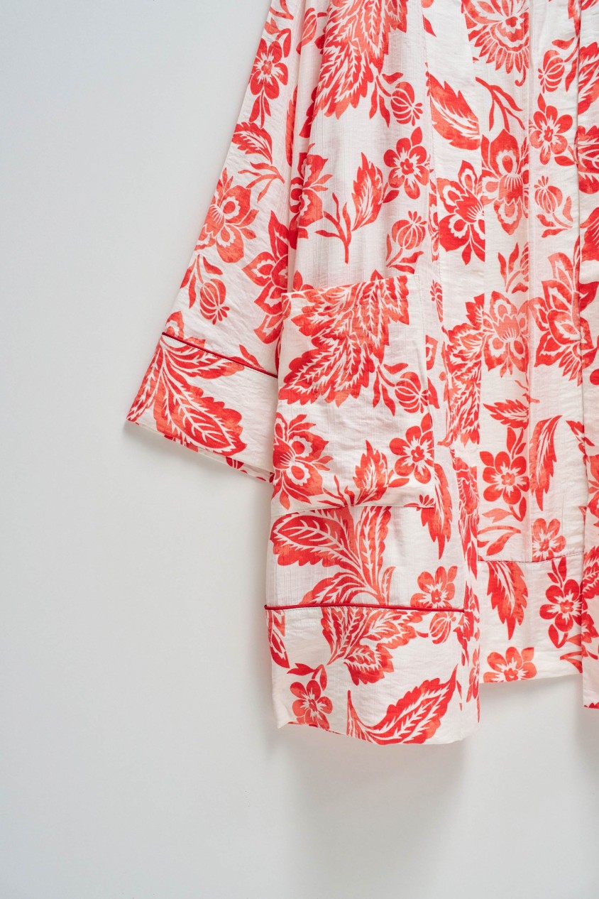 KIMONO COM ESTAMPADO FLORAL