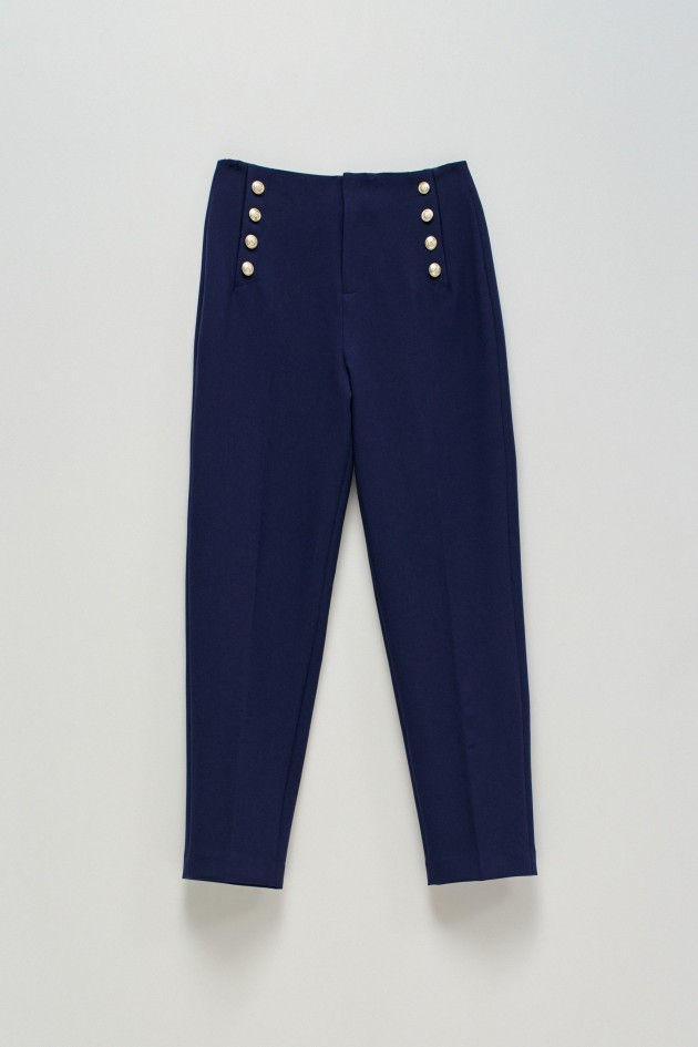 CROPPED CHINOHOSE, SLIM-PASSFORM AUS STOFF