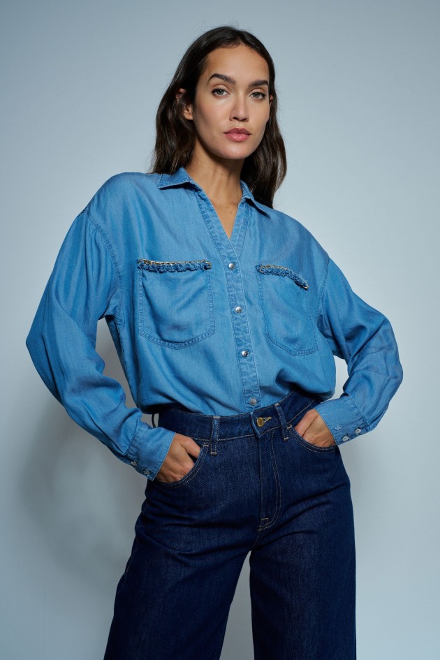 CAMISA LIGHTDENIM COM BOLSOS