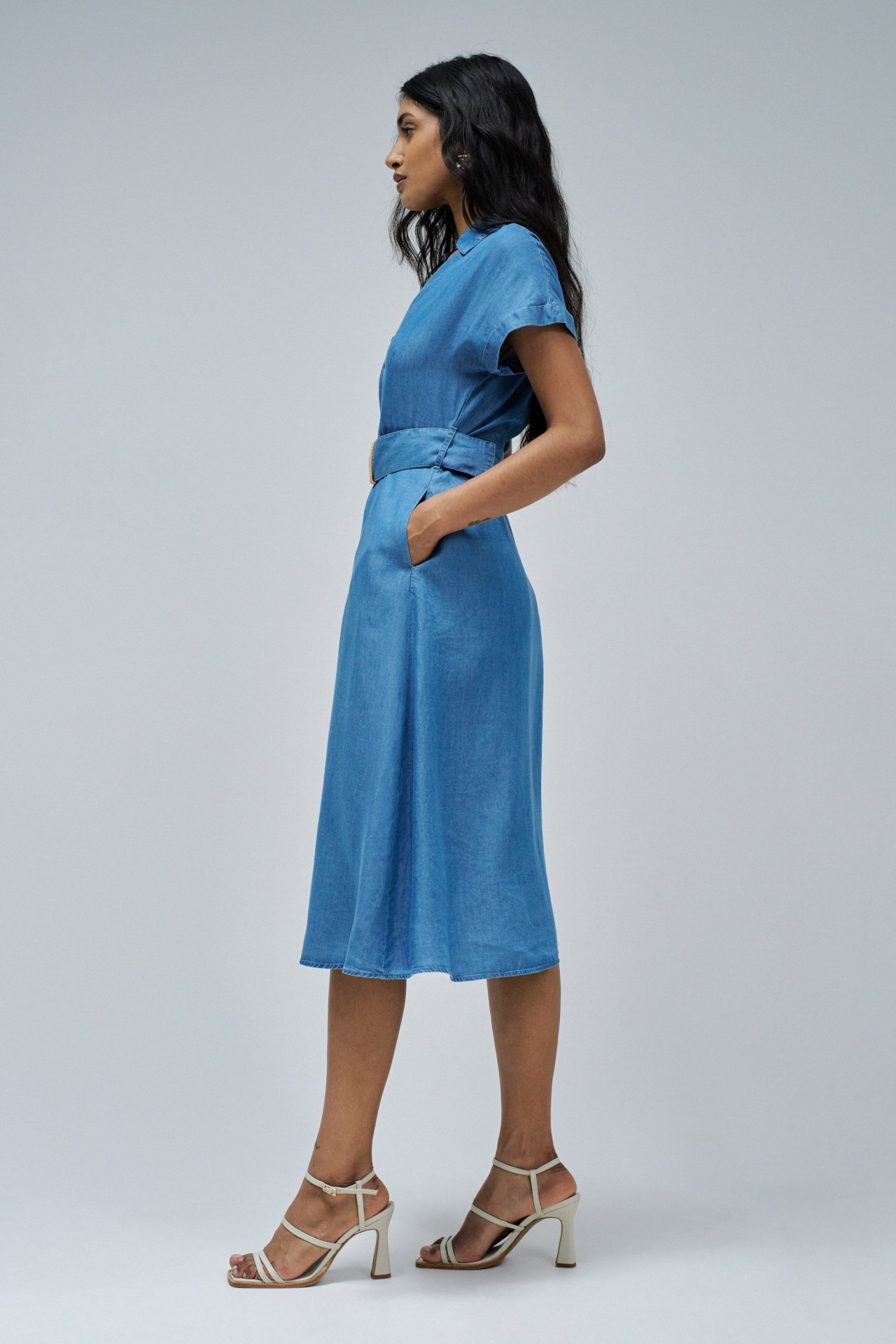 ROBE CHEMISE EN LIGHTDENIM