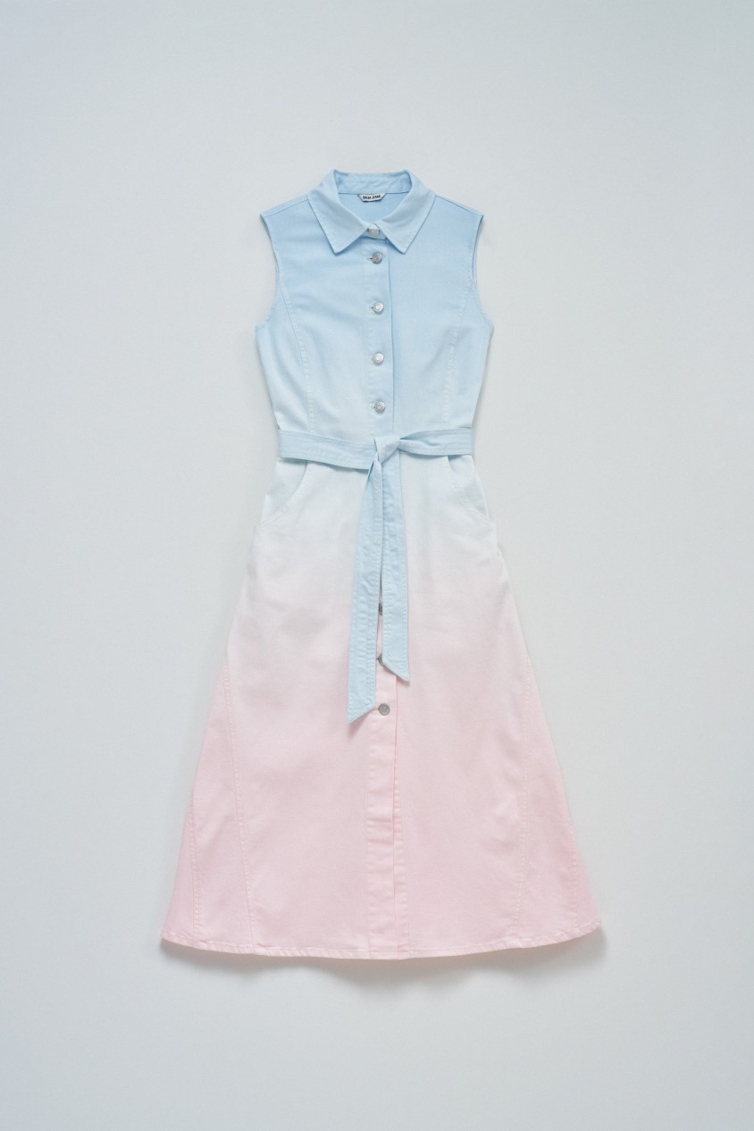 MIDI JEANSKLEID