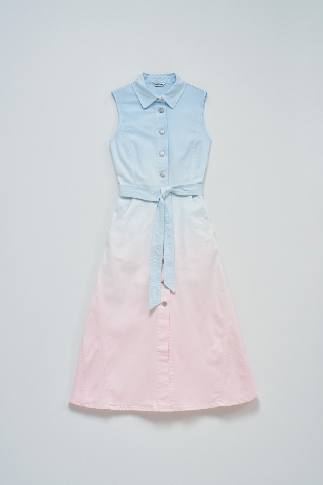 VESTIDO MIDI EM DENIM