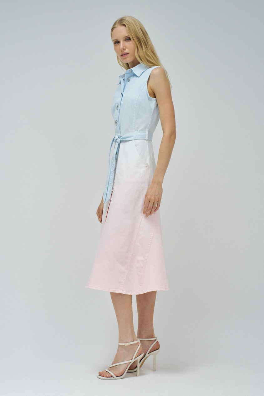 MIDI JEANSKLEID