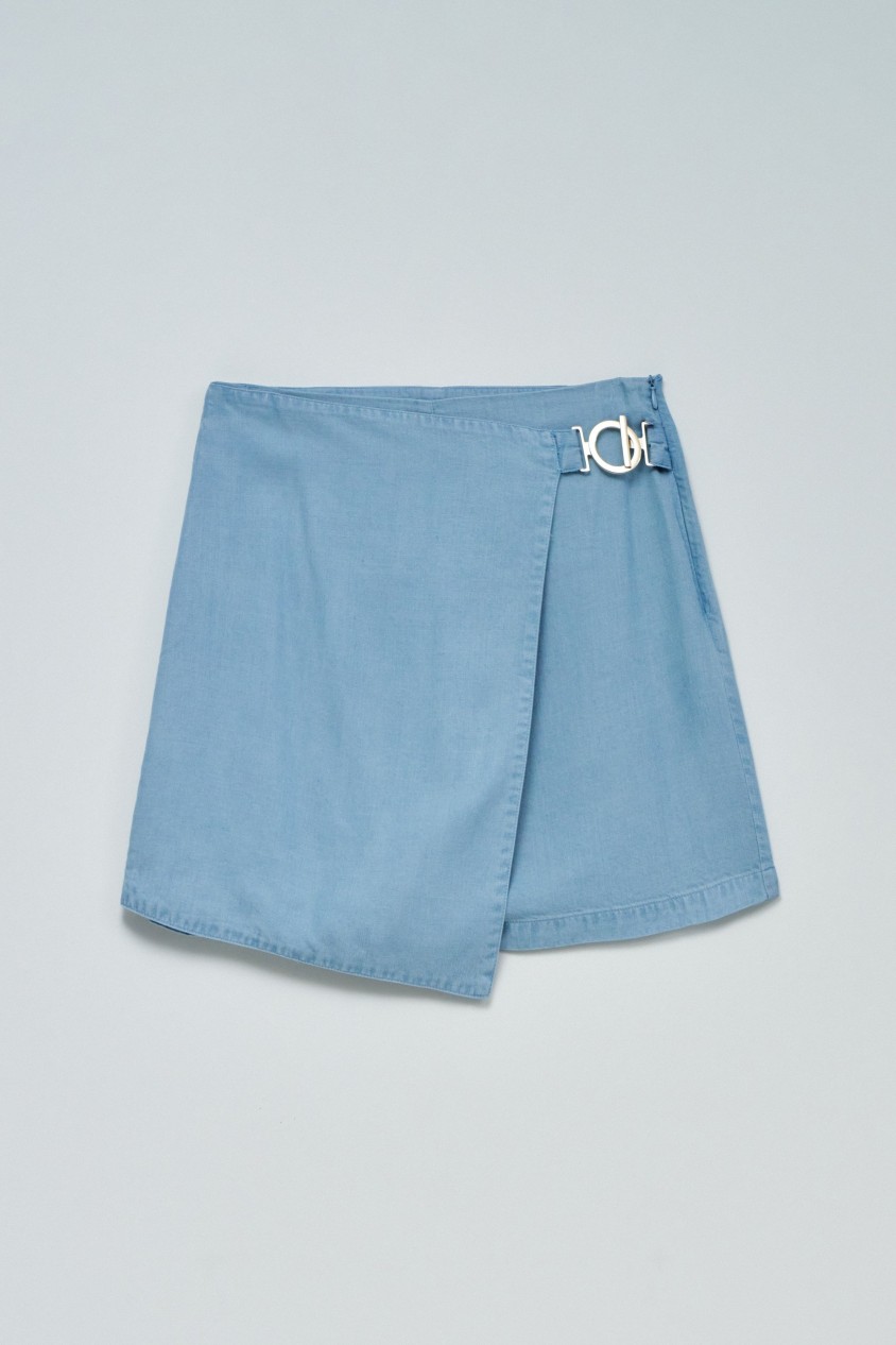 SKORT IN LIGHTDENIM