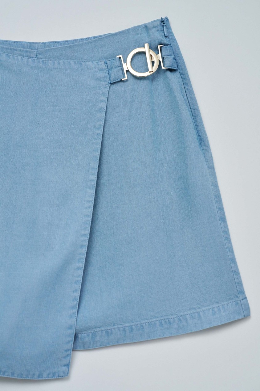 SKORT IN LIGHTDENIM