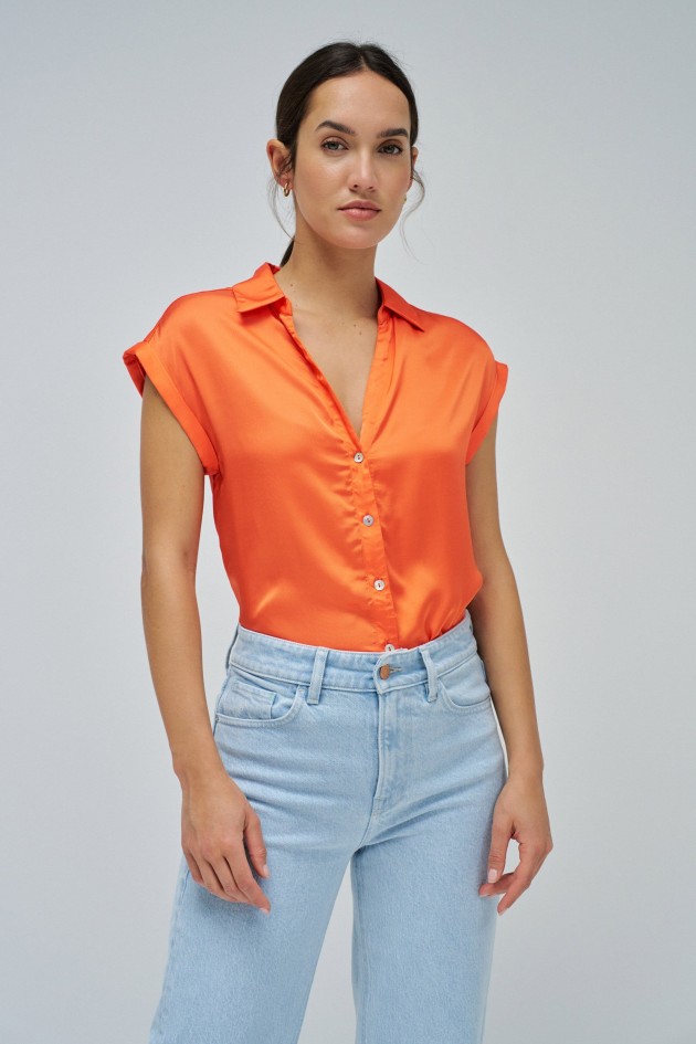 SATIN BLUSE