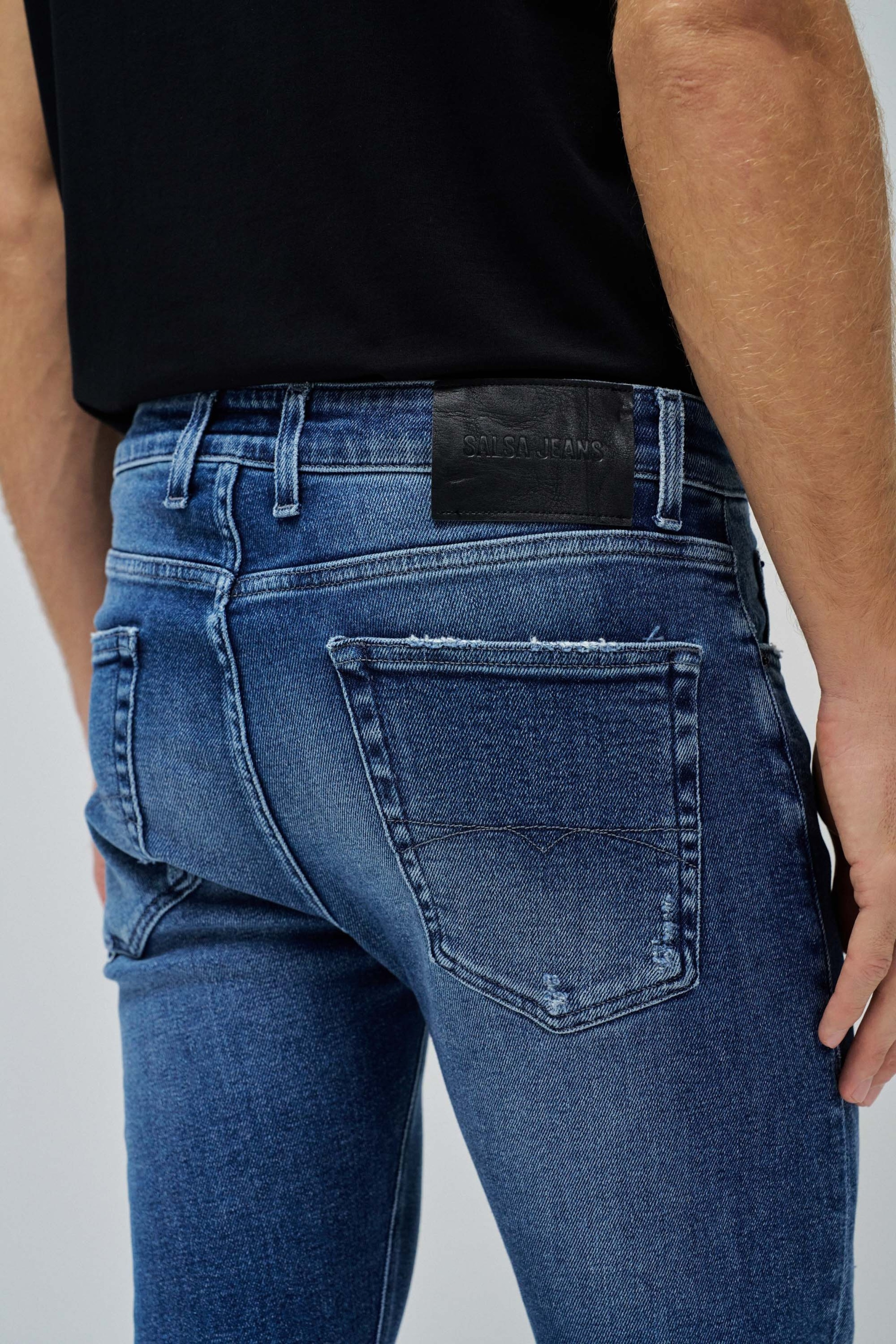 JEANS SKINNY FIT COM ROTOS