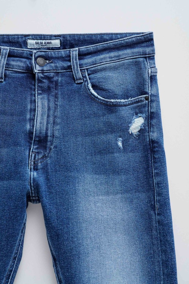 JEANS SKINNY FIT COM ROTOS